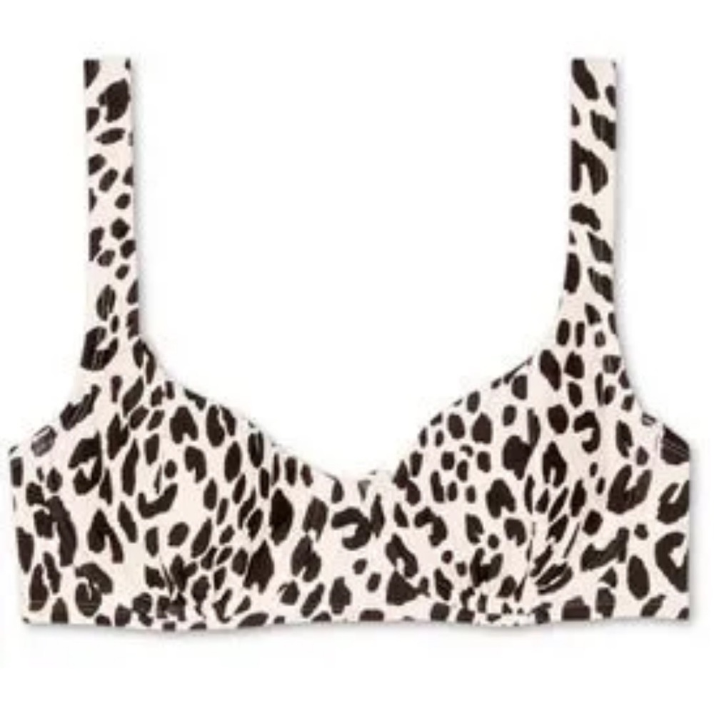 🩷 3/$20 Kona Sol Swim Top Large Lepoard Print